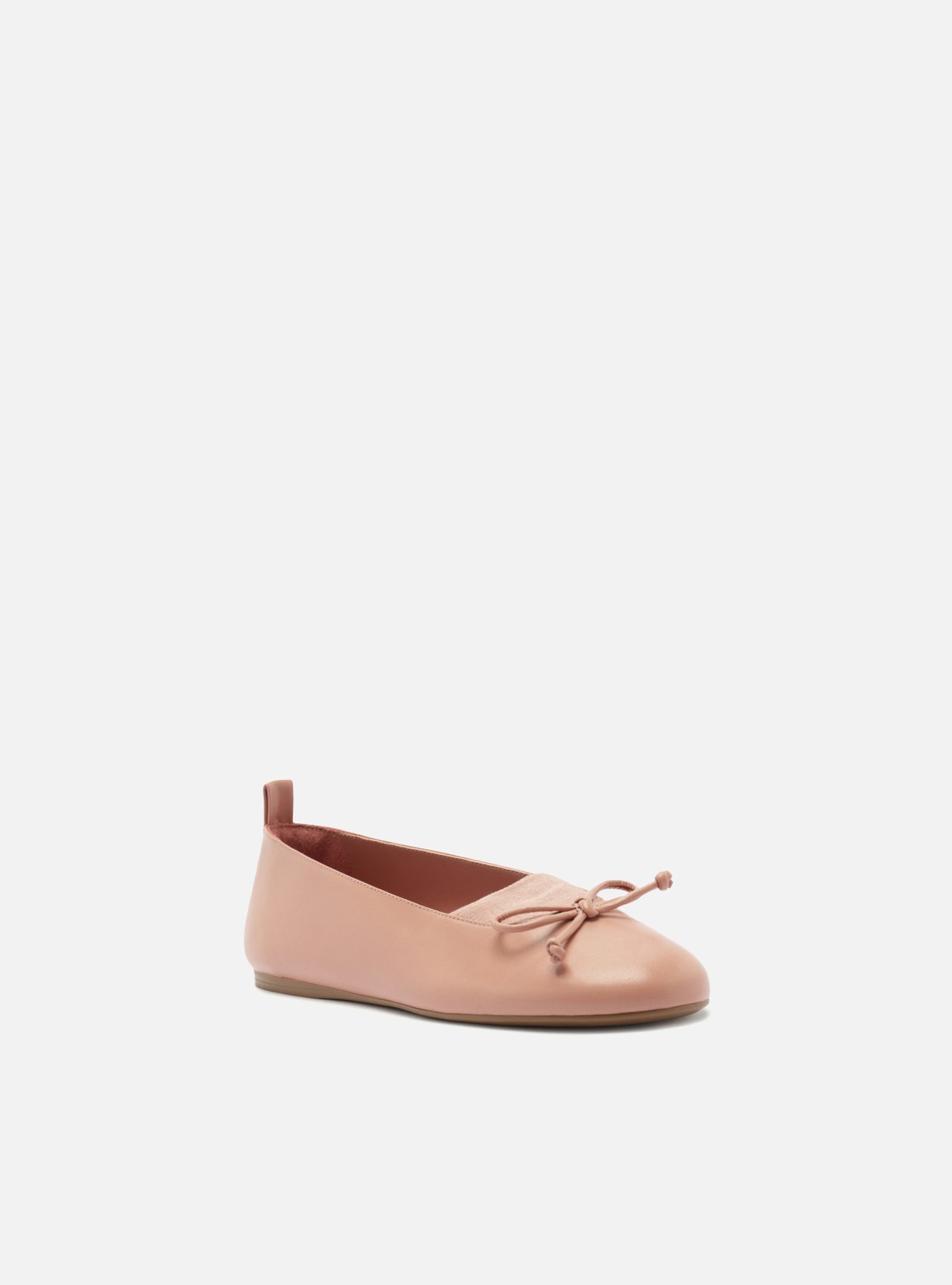 Sapatilha Rosa Couro Elástico Laço — foto 2