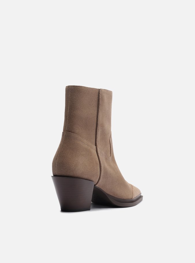 Bota Cinza Acamurçada Cano Curto Western