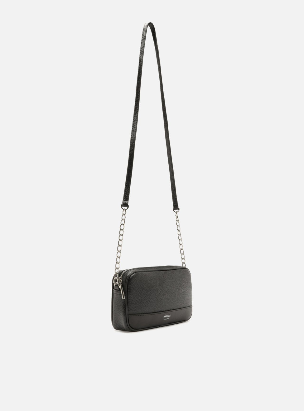 Bolsa Tiracolo Preta Pequena Corrente Basic — foto 5