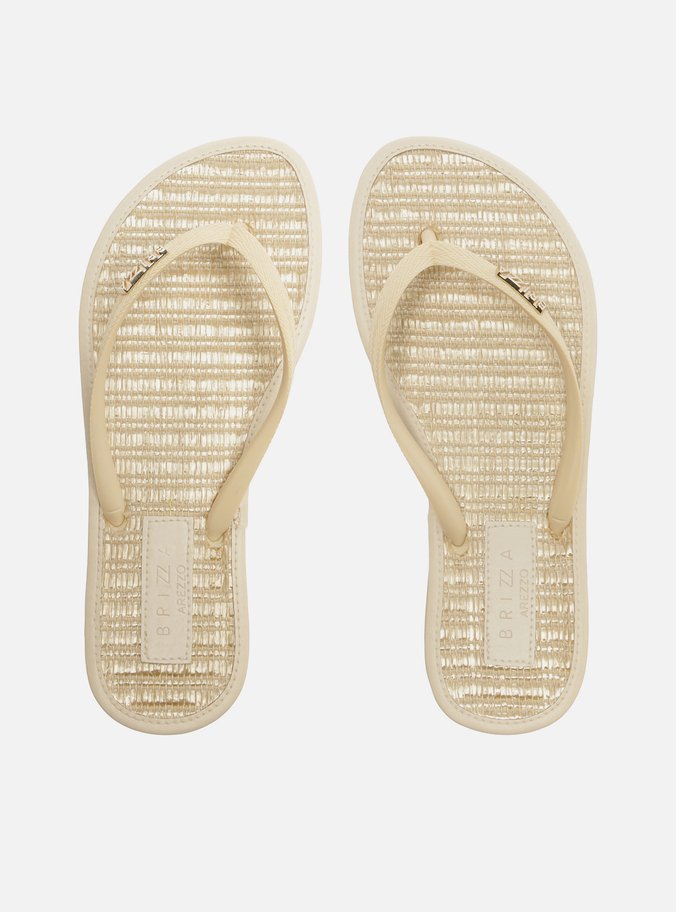 Chinelo de Dedo Off-White Palha Essential Brizza