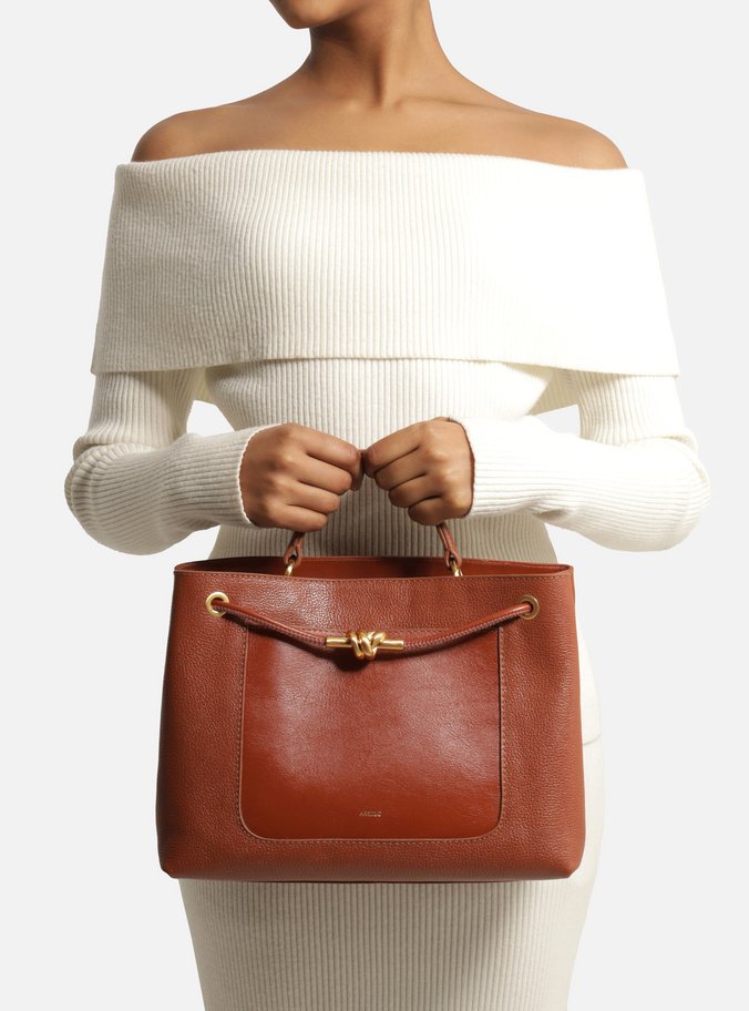 Bolsa Tote Marrom Couro Helena Grande