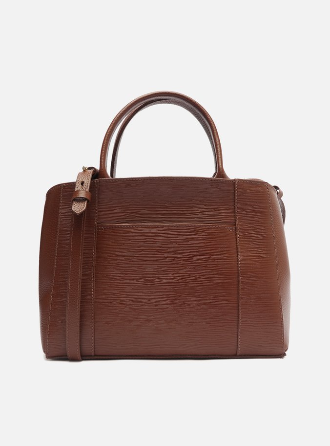 Bolsa Tote Marrom Couro Wave Bella Média