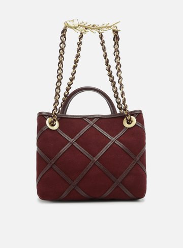 Bolsa Tiracolo Vermelha Camurcina Pequena Metal