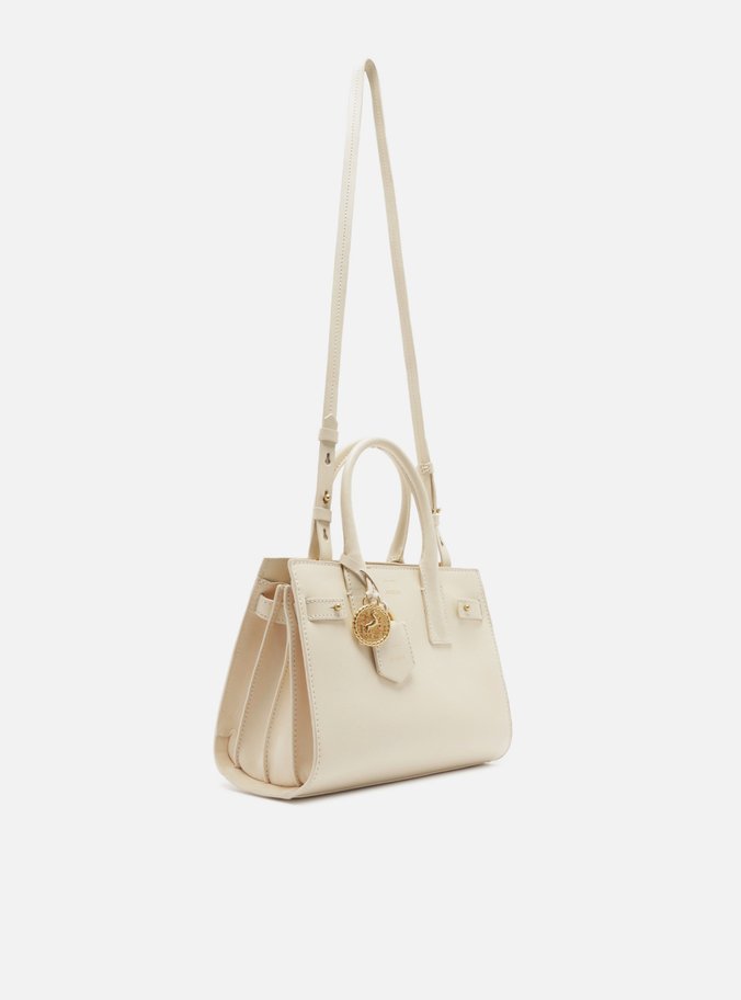 Bolsa Tote Branca Couro  Média