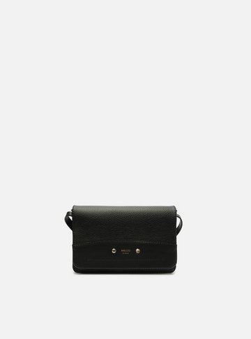 Bolsa Tiracolo Preta Giorno Pequena Moldura