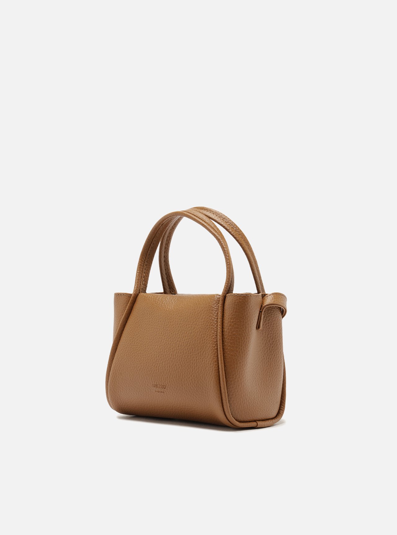 Bolsa Tote Marrom Pequena Granulada — foto 2