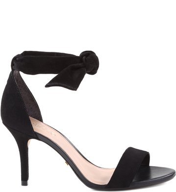 Sandália Suede Lace-up Preta