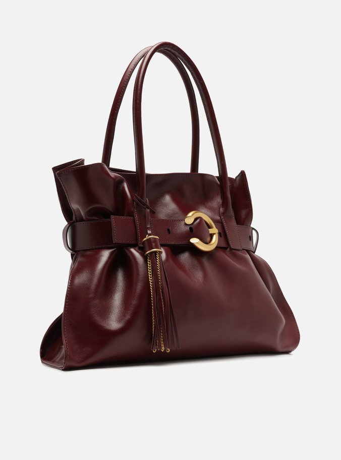 Bolsa Shopping Vermelha Couro Isa Grande