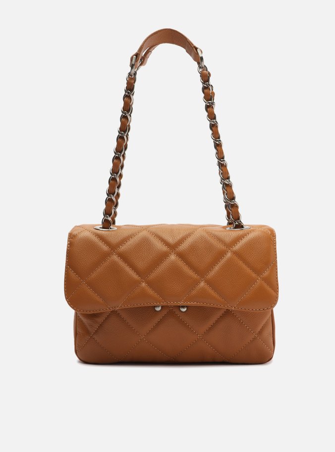 Bolsa Tiracolo Marrom Couro Média Mizz