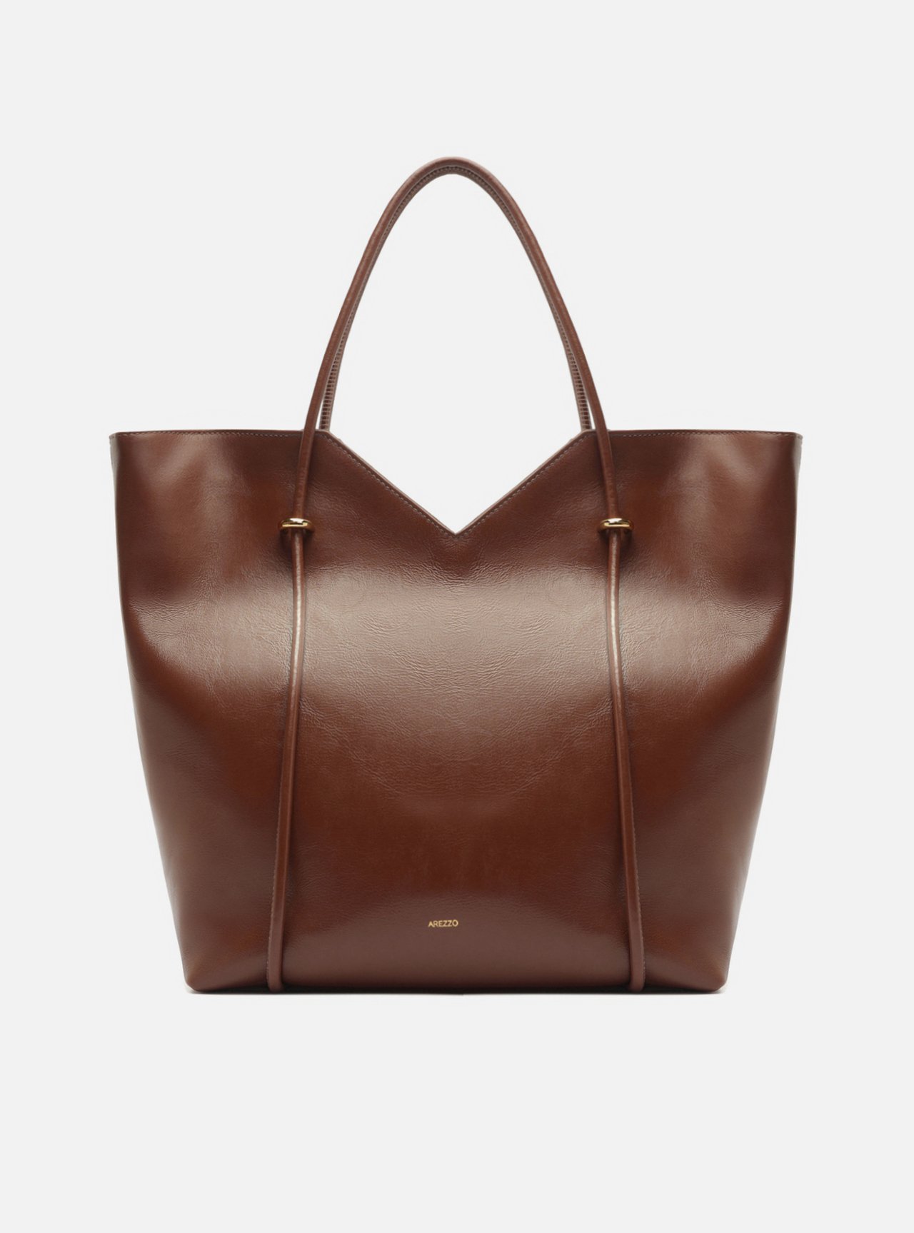 Bolsa Shopping Marrom Couro Tressê V — foto 3