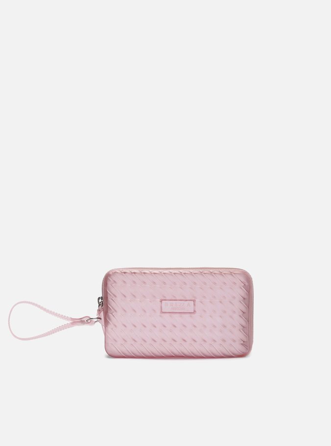 Clutch Rosa Translucido Alça Marrocos