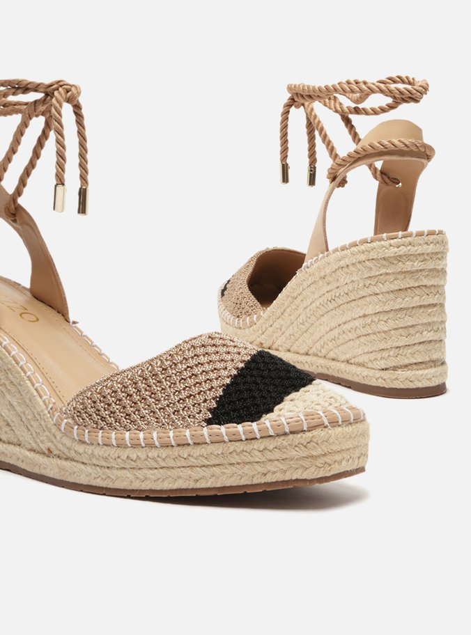 Sandália Espadrille Amarração Nude