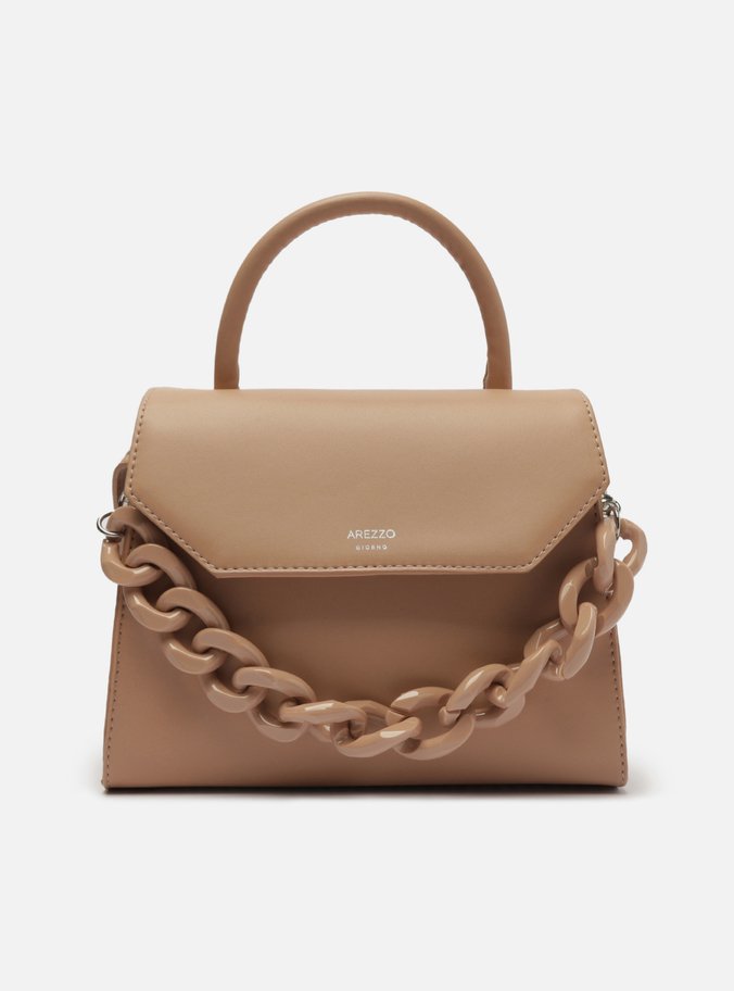 Bolsa Satchel Nude Iara Média Giorno