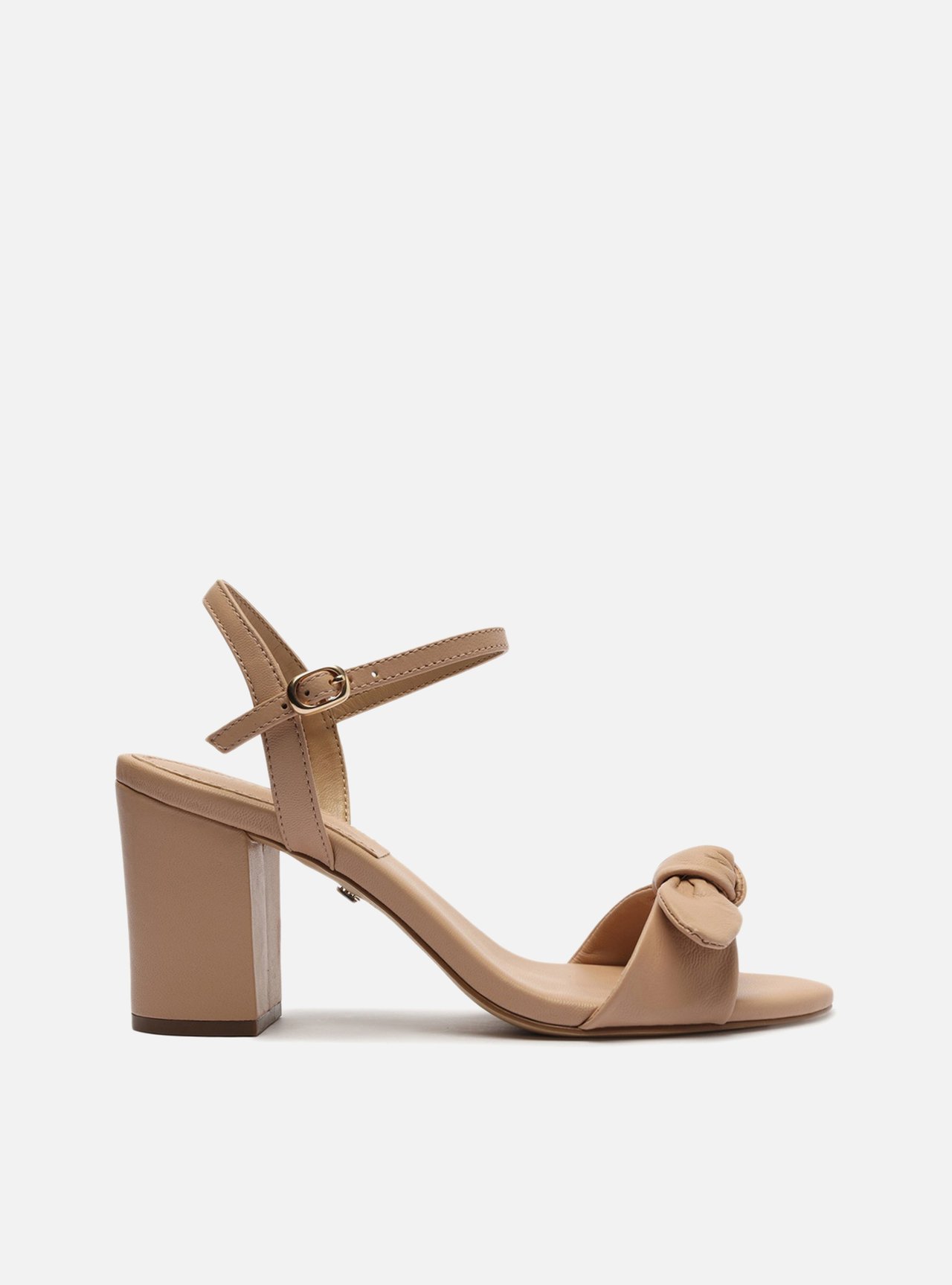 Sandalia nude sales com laço