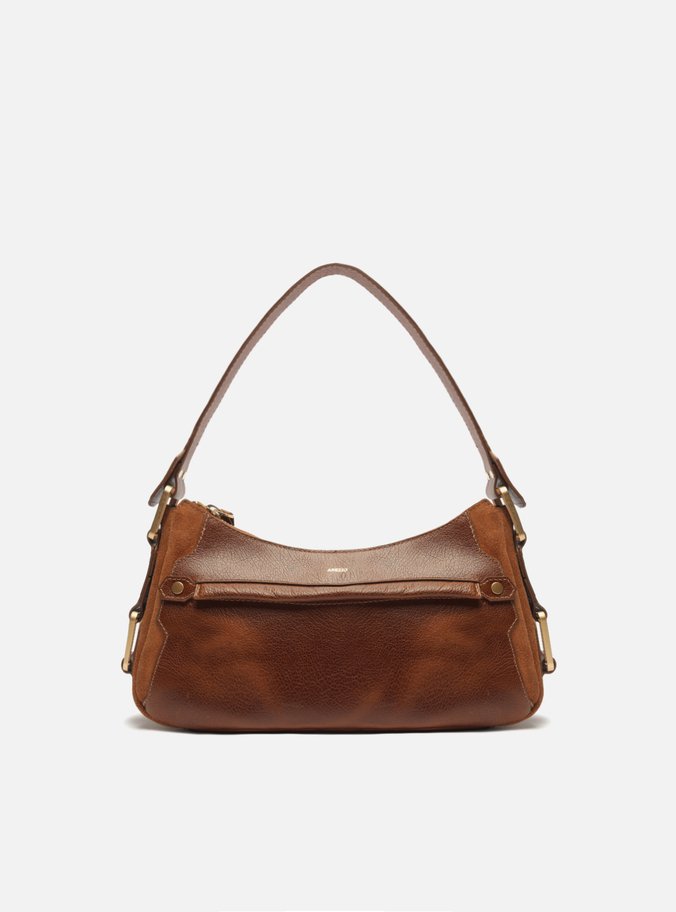 Bolsa Tiracolo Marrom Couro Gretha Média