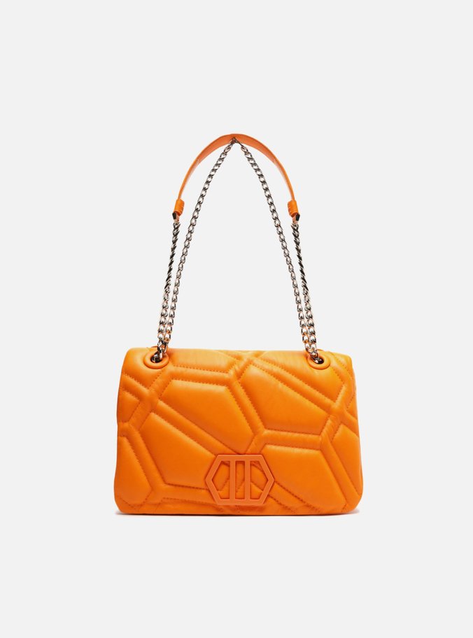 Bolsa Tiracolo Laranja Couro Emma Média