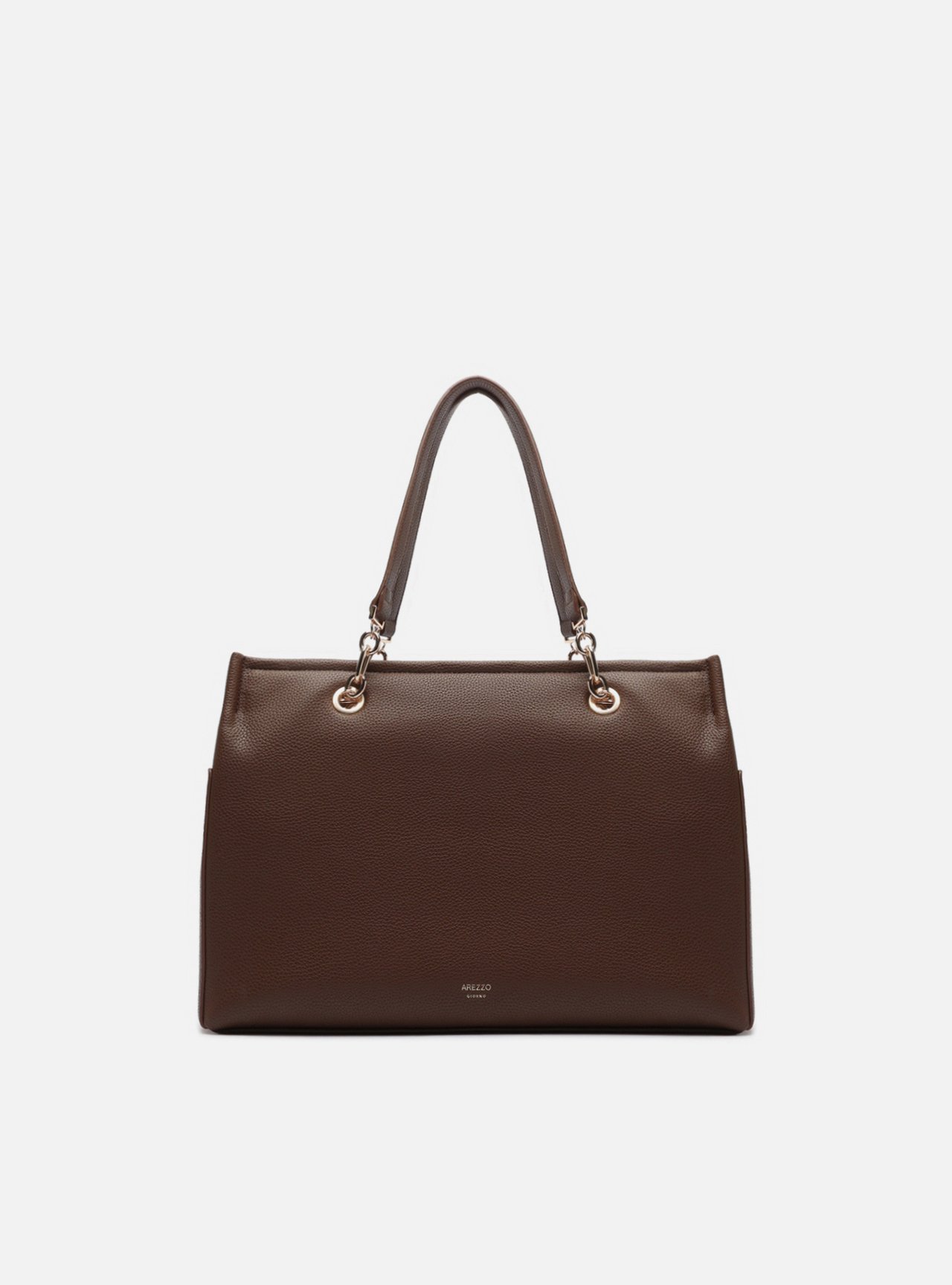 Bolsa Shopping Marrom Grande Metais — foto 1
