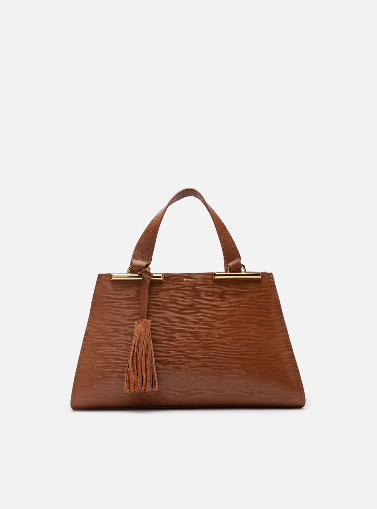 Bolsa Tote Marrom Couro Jeni Média — foto 1