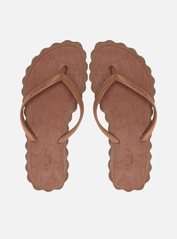 Chinelo de Dedo Marrom Recouro Daisy