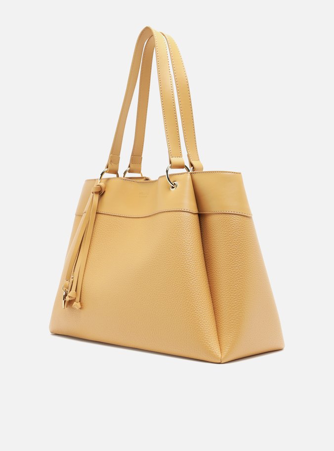 Bolsa Shopping Bege Giorno Grande Charm Medalha