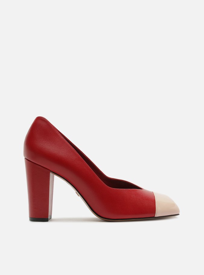 Scarpin Margot Vermelho Salto Bloco