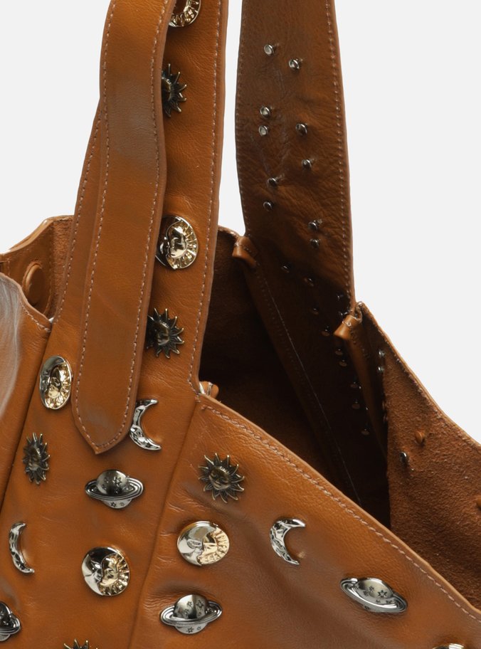 Bolsa Hobo Marrom Couro Grande TIG