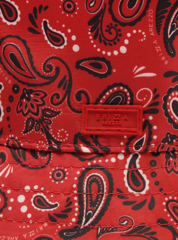 Chapéu Bucket Vermelho Estampado Paisley Brizza