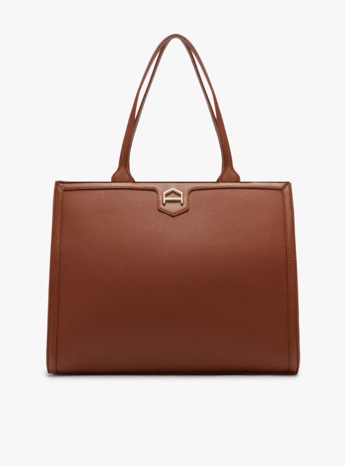 Bolsa Shopping Marrom Detalhe Grande