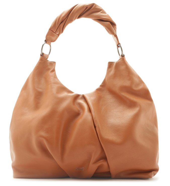 Bolsa Hobo Couro Caroline Grande Argila Real