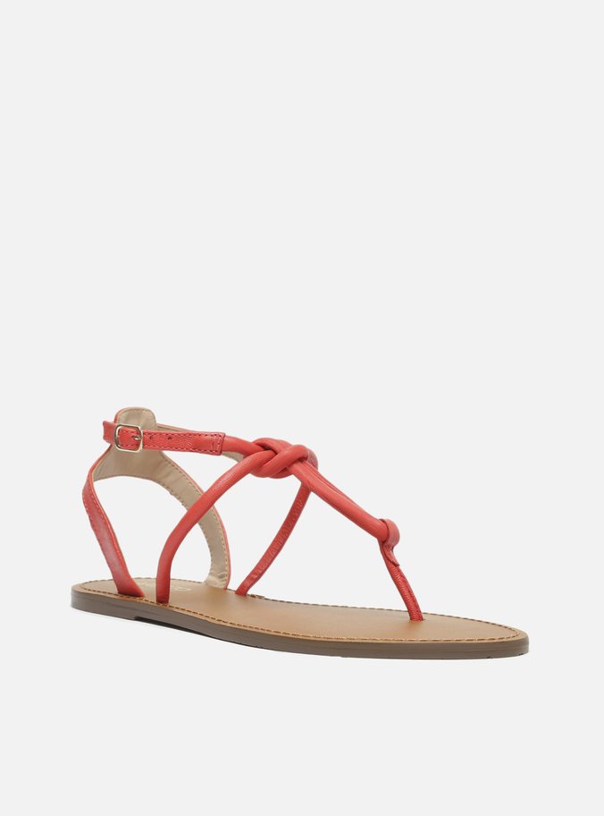 Sandália Couro Dedo Marrocos Vermelho