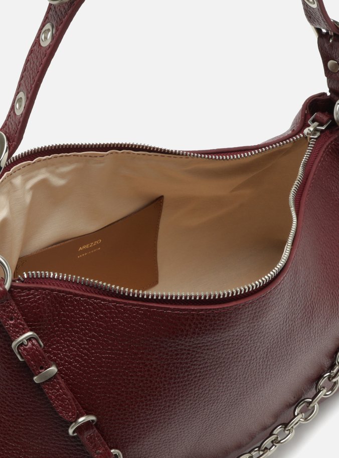 Bolsa Tiracolo Vermelha Couro Grande Bag Charm