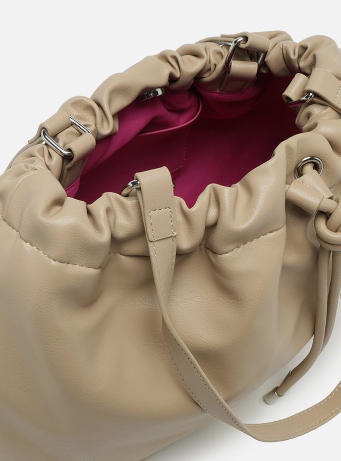 Bolsa Hobo Bege Grande