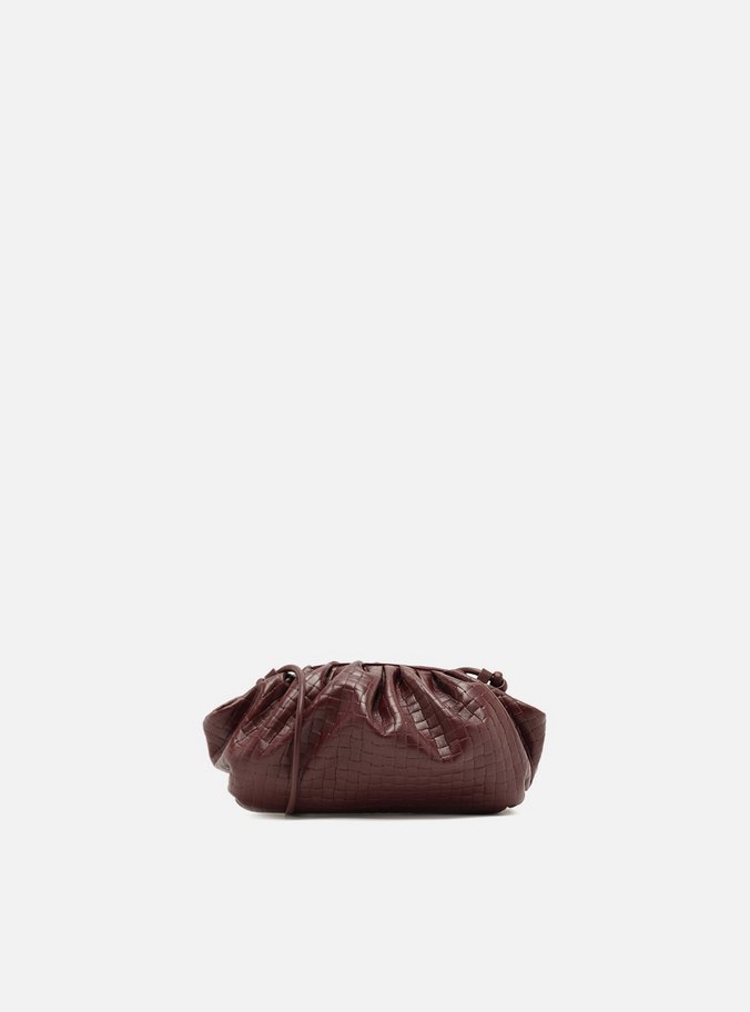 Bolsa Tiracolo Vermelha Couro Tressê Pequena