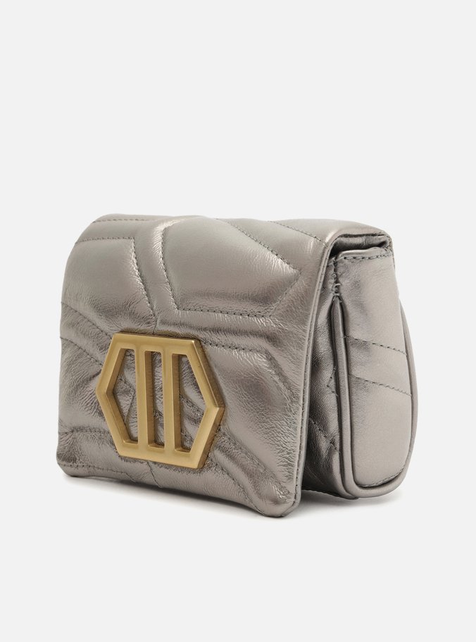 Bolsa Tiracolo Prata Couro Emma Pequena