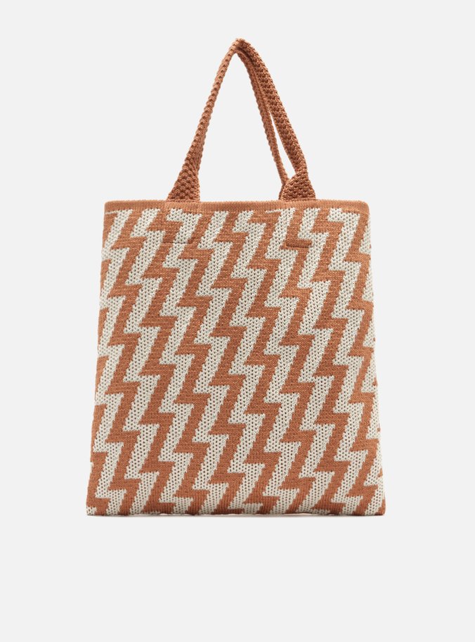 Bolsa Shopping Marrom Crochê Eletrizzante Grande