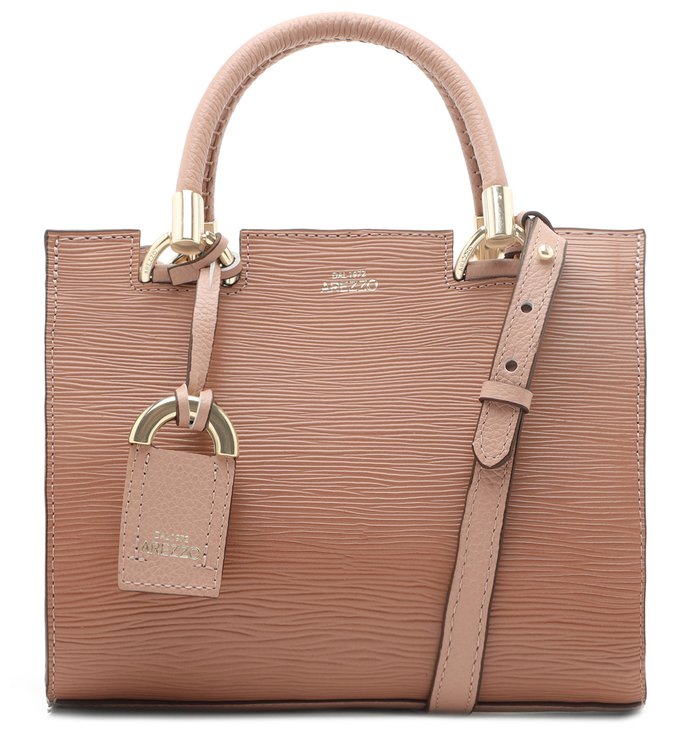 Bolsa Tote Rosa Couro Abraccio Pequena Rose Blush | Arezzo