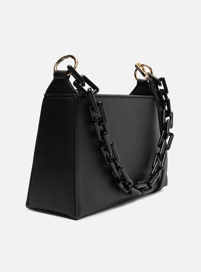 Bolsa Tiracolo Preta Pequena Corrente Extra