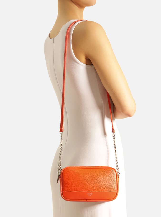 Bolsa Tiracolo Laranja Pequena Corrente Basic