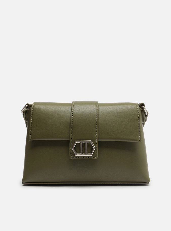 Bolsa Tiracolo Verde Pequena Metal