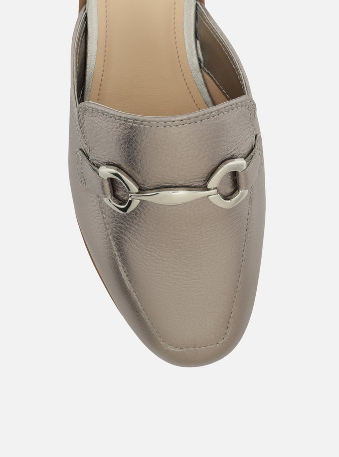 Mule Prata Bico Redondo Bridão