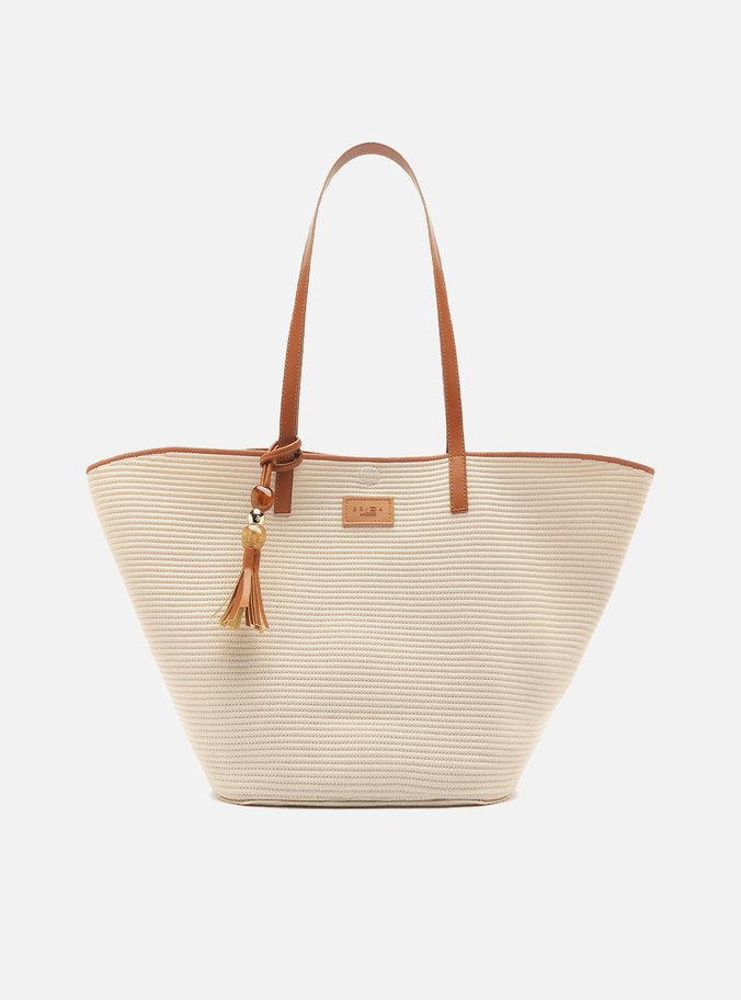 Bolsa Shopping Branca Crochê Lena Grande