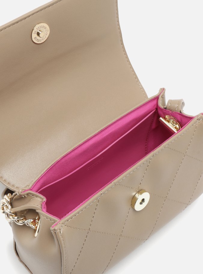 Bolsa Tiracolo Marrom Pequena Corrente Metal