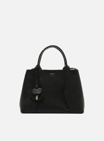 Arezzo — Bolsa Tote Preta Média Metais