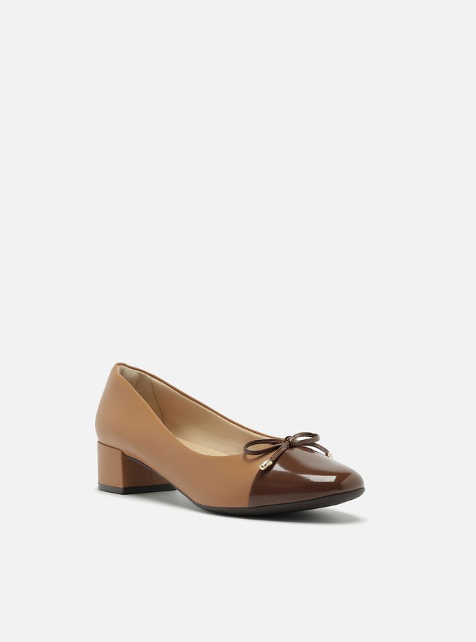 Scarpin Multineutro Couro Salto Baixo Laço Soft