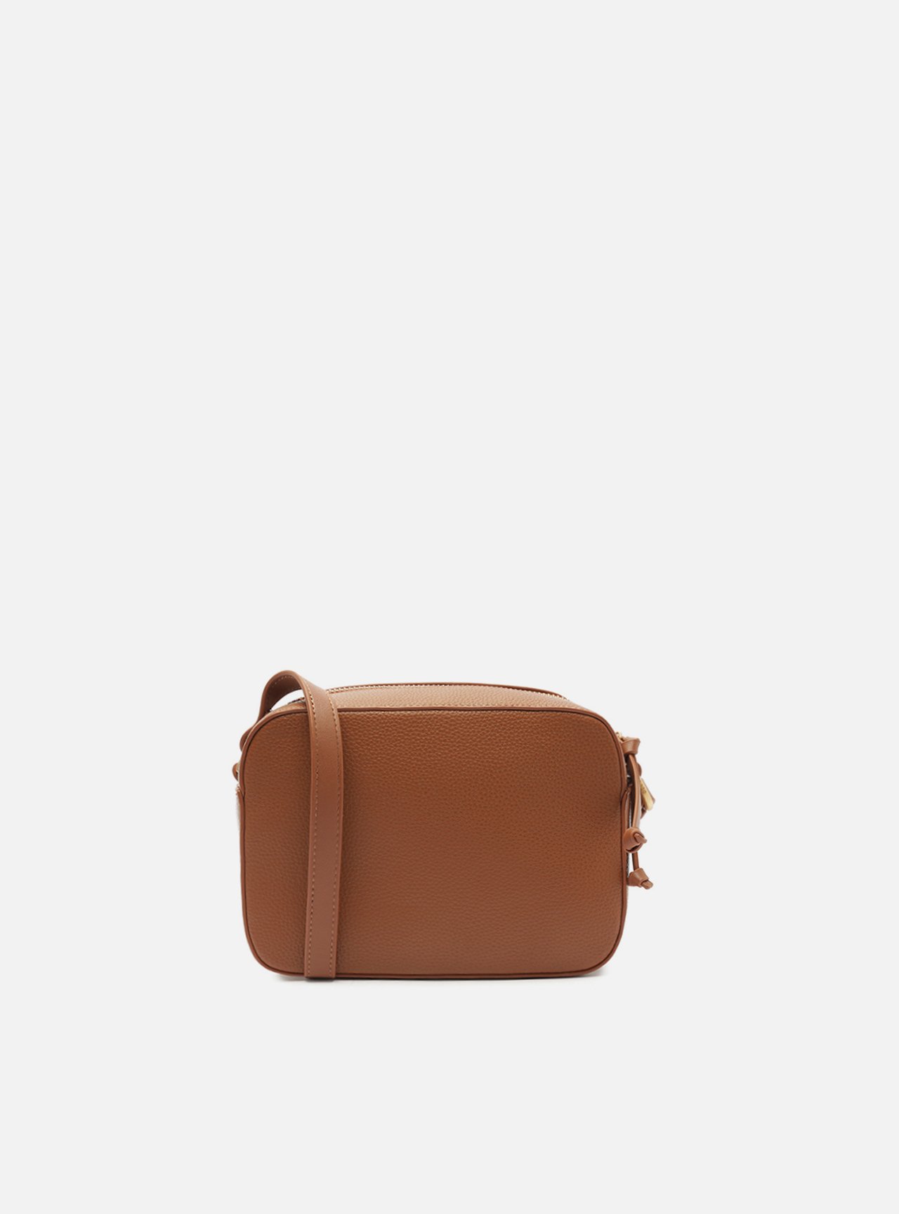 Bolsa Tiracolo Branca Pequena Granulada Metais — foto 3