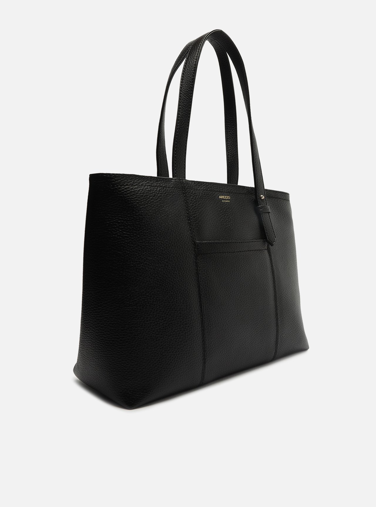Bolsa Shopping Preta Grande Bolso Frontal — foto 5
