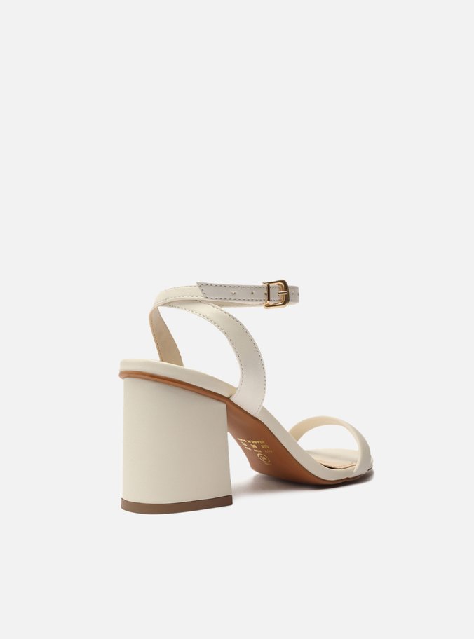 Sandália Off-White Salto Bloco Easy