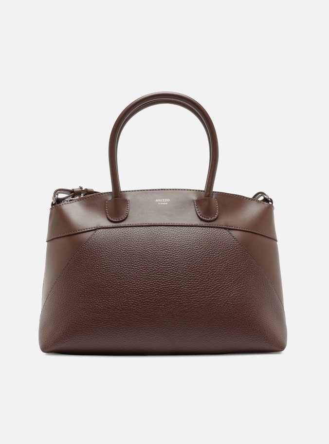 Bolsa Tote Marrom Grande Mix Texturas