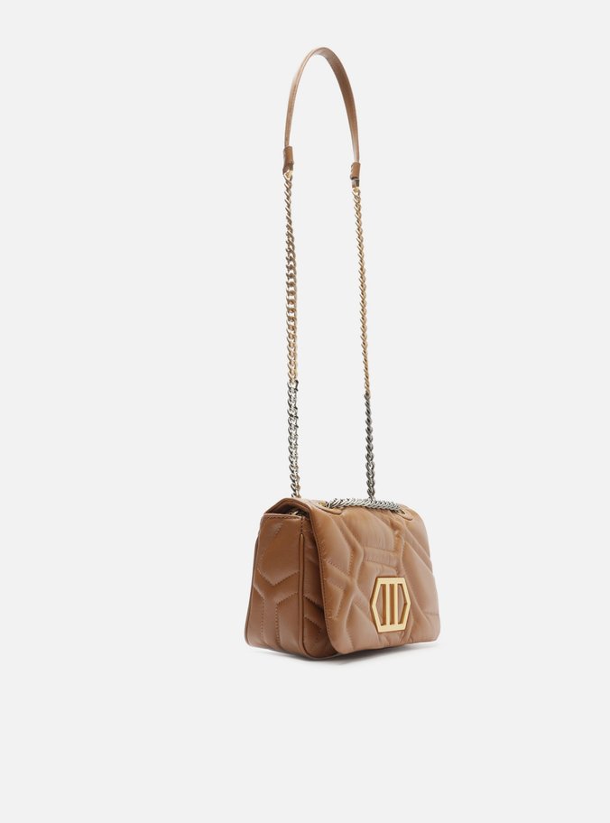 Bolsa Tiracolo Marrom Nut Couro Emma Média