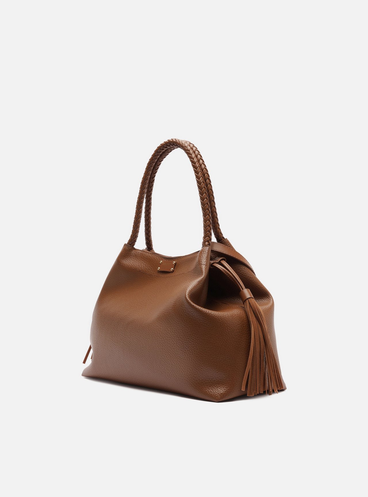 Bolsa Tote Marrom Grande Tressê — foto 2